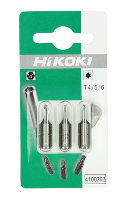 Hikoki Accessoires Bits 1/4" Torx T4 / T5 / T6 - 25Mm 4100302