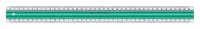 Linex antislip liniaal 40 cm groen/transparant - thumbnail
