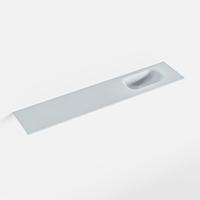 MONDIAZ EDEN Clay solid surface inleg wastafel voor toiletmeubel 110cm. Positie wasbak rechts - thumbnail