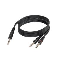 Devine VA6015 6.3 mm jack male stereo-2x jack male 1.5m verloopkabel - thumbnail