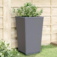 VidaXL Plantenbakken 4 st 32,5x32,5x57 cm polypropeen blauwgrijs - thumbnail