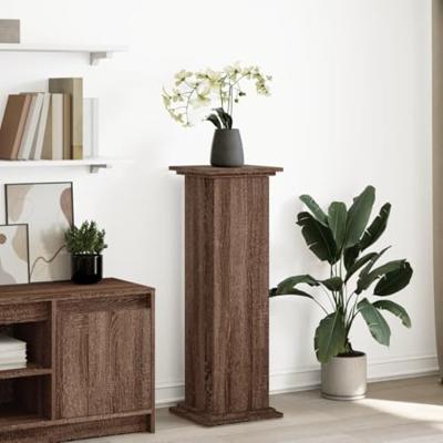 VidaXL Sokkel met opbergruimte 31x30x90 cm bewerkt hout bruin eiken VidaXL Sokkel met opbergruimte 31x30x90 cm bewerkt hout bruin eiken
