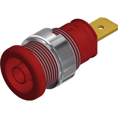 SKS Hirschmann SEB 2620 F6,3 Veiligheids-labconnector, female Bus, inbouw verticaal Stift-Ø: 4 mm Rood 1 stuk(s)