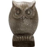 Clayre & Eef Beeld Uil 23 cm Grijs Keramiek Woonaccessoires - thumbnail