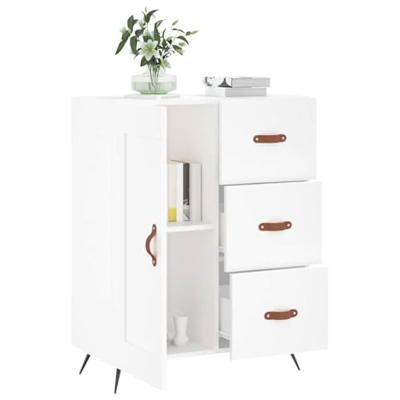 Dressoir 69,5x34x90 cm bewerkt hout wit