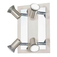 Eglo Led plafondspot Rottelo Square 4-lichts Led nikkel mat 90916 - thumbnail