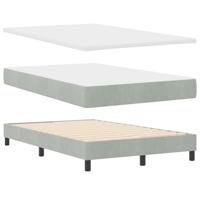 Boxspringbed met Matras met matras Lichtgrijs 120 x 200 cm Stof - thumbnail