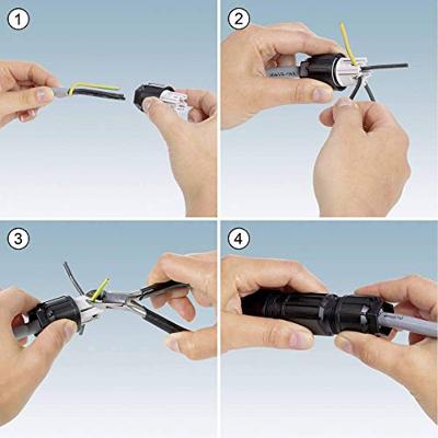 Phoenix Contact 1403834 Ronde connector Aansluitclip Totaal aantal polen: 4 + PE Serie (ronde connectoren): QUICKON 1 stuk(s)
