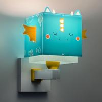 Dalber Design wandlampLittle Dragon blauw met wit - 64389 - thumbnail