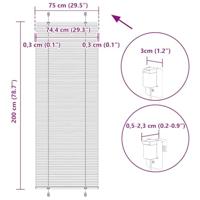 Pliss rolgordijn 75x200 cm stofbreedte 74,4 cm antraciet - thumbnail