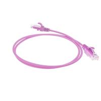 ACT Roze 1 meter LSZH U/UTP CAT6 datacenter slimline patchkabel snagless met RJ45 connectoren - thumbnail