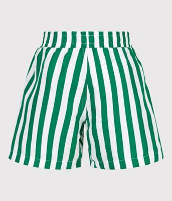 Gestreepte kinderzwembroek PETIT BATEAU groen, gestreept