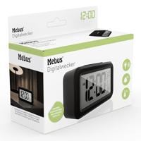 Mebus 42435 Wekker Kwarts Zwart Groot display - thumbnail