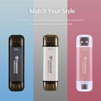 Transcend ts512gesd310p esd310p external ssd, 512 gb, usb 10gbps, type c/ a, 1050/ 950 mb/s, pink - thumbnail