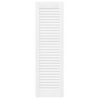 Kastdeuren louvredesign 4 st 99x29,5 cm wit - thumbnail