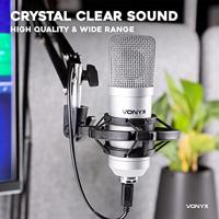 Vonyx CMS300S studio USB-microfoon & tafelarm titanium - thumbnail