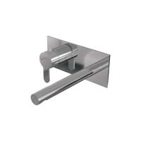 Inbouw Wastafelmengkraan Brauer Chrome Edition Coldstart Rechte Uitloop Korte Platte Hendel Links Chroom PVD Met Afdekplaat Brauer - thumbnail