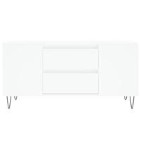 Salontafel 102x44,5x50 cm bewerkt hout wit - thumbnail