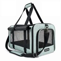 Pecco luxe draagtas voor hond en kat tot 9 kg - Groen - 48x30x30 cm - thumbnail