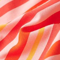 Kinderjurk met trekkoord streepjesprint 92 roze en rood - thumbnail