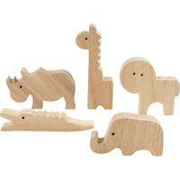 Creativ Company Houten dieren, safari , h: 3-14,5 cm, dikte 2 cm, 10 stuk/ 1 doos - thumbnail