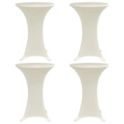 VidaXL Statafelhoes 4 st stretch ø70 cm crème