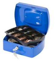 Q-CONNECT geldkoffer, 205 x 160 x 85 mm, blauw - thumbnail