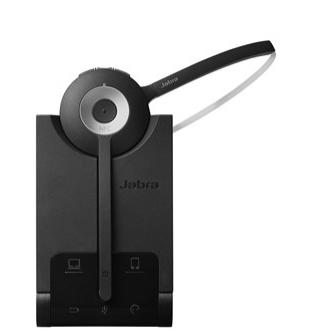 Jabra Pro 935 Bluetooth on-ear mono headset, met ruisonderdrukking en lange batterijduur, bruikbaar met softphones en mobiele eindapparaten in Europa, EU-stekker