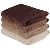 Set van 4 badhanddoeken - 70 x 140 cm - Crème - thumbnail