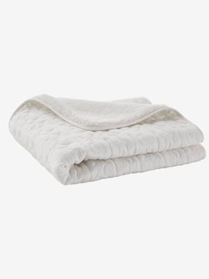 PETIT MOUTON sherpa deken / gewatteerde vloermat Oeko-Tex®. ecru