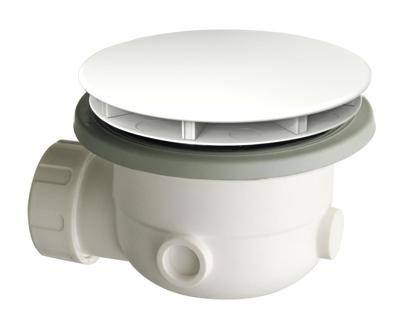 Douchebakafvoer Xenz Pure | 90 mm | Met afdekkap | Wit mat