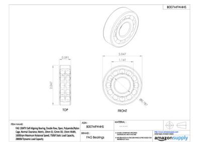FAG 1304-TVH Pendelkogellager Boordiameter 20 mm Buitendiameter 52 mm Toerental (max.) 16000 omw/min