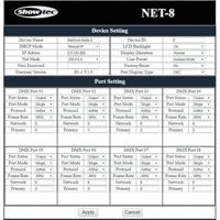 Showtec NET-8/3 8-kanaals Art-Net DMX converter 3p XLR - thumbnail
