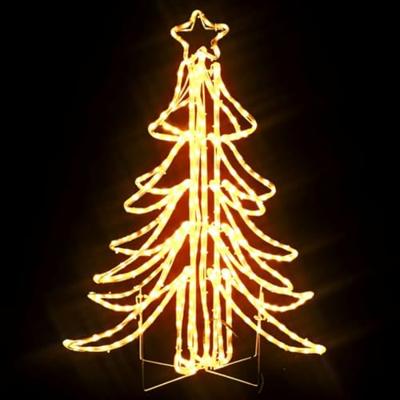 VidaXL Kerstfiguur kerstboom met warmwitte led's 87x87x93 cm VidaXL Kerstfiguur kerstboom met warmwitte led's 87x87x93 cm