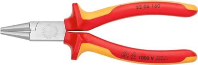 Knipex 22 06 160 Rondbektang VDE Recht Chroom-vanadium elektrostaal 160 mm - thumbnail