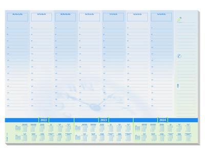Sigel SI-HO350 Bureauonderlegger Time A2 + Kalender 2023/24/25 30 Vel Blauw