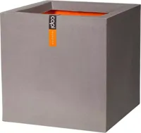 Capi Urban Smooth NL 50x50x50cm vierkante plantenbak lichtgrijs - thumbnail