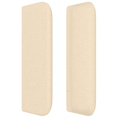Boxspring met matras stof crèmekleurig 200x200 cm