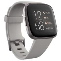 Fitbit Versa 2 Health & Fitness Smartwatch with Voice Control, Sleep Score & Music, One Size, Stone/Mist Grey - thumbnail