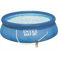 Intex easy set zwembad 396 x 84-pomp - thumbnail