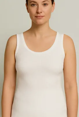 Dames thermo hemd - Singlet - Rib - Thermisch warm onderhemd met brede bandjes