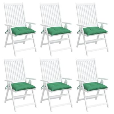 VidaXL Stoelkussens 6 st 40x40x7 cm oxford stof groen