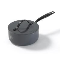 BE Living Steelpan met deksel ø 18 cm - keramische anti-aanbaklaag - PFAS-vrij - geschikt voor alle warmtebronnen - grijs - thumbnail