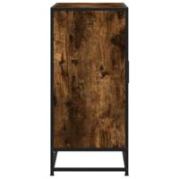 Dressoir 68x35x76 cm bewerkt hout en metaal gerookt eiken - thumbnail