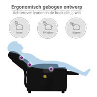 Massagestoel elektrisch verstelbaar stof zwart - thumbnail