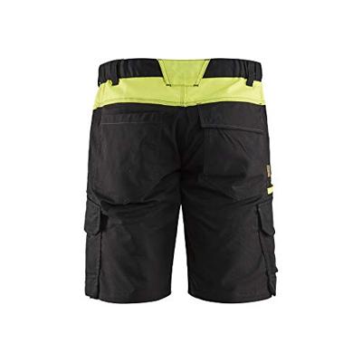 Blåkläder Industrie short met stretch 14461832 | Zwart/High Vis Geel | Maat 64 - 7330509758519