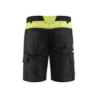 Blåkläder Industrie short met stretch 14461832 | Zwart/High Vis Geel | Maat 64 - 7330509758519 - thumbnail