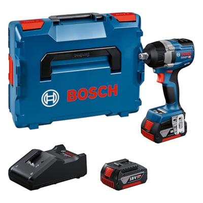 Bosch Blauw GDS 18V-750 C Accu slagmoeraanzetter | Inclusief 2x GBA 18V 5,0 Ah Accu's en lader GAL 18V-40 - 06019L9003