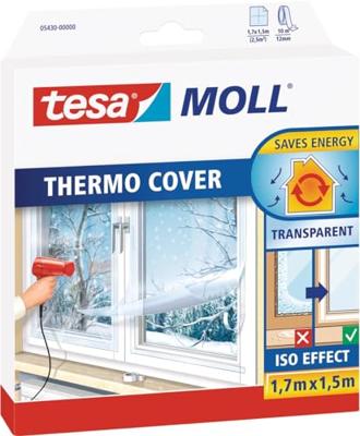 Isolatiefolie tesamoll® Thermo Cover voor ramen 1,7x1,5m transparant | 6 stuks