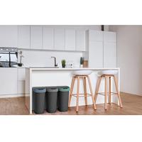 Rotho twist afvalbak 10l horizon blauw/antraciet - thumbnail